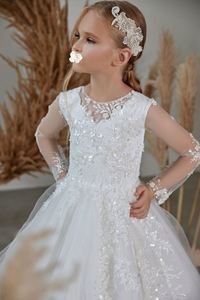 Lunghezza del pavimento abito <span class=keywords><strong>da</strong></span> ballo <span class=keywords><strong>per</strong></span> feste <span class=keywords><strong>per</strong></span> adolescenti Boutique <span class=keywords><strong>abiti</strong></span> <span class=keywords><strong>da</strong></span> <span class=keywords><strong>damigella</strong></span> d'onore Junior abito in Tulle <span class=keywords><strong>per</strong></span> ragazze di fiori di spettacolo di lusso <span class=keywords><strong>per</strong></span> il matrimonio - Product Image 3