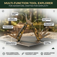 Outil multifonctionnel de haute qualité en acier inoxydable pour le camping en plein air, pinces pliantes, couteaux à lame dentelée, aluminium OEM