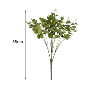 Planta de hoja de eucalipto de 30cm-100cm, verde hierba, decoración artificial para bodas, hogar, escritorio, uso interior, duradera - Product Image 5