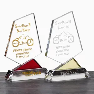 Best selling diamond crystal trophy plaque