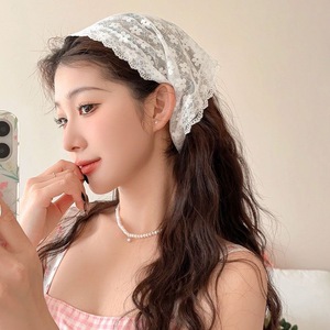<span class=keywords><strong>Alibuy</strong></span> Toujours en ligne Guangzhou Agent d'achat, Nouveau style de bandeau en dentelle à épaules hautes, foulard rétro français Agent doux et mignon - Product Image 1