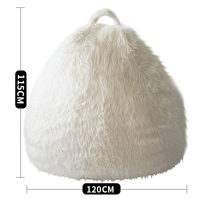 Pouf en fausse fourrure, fauteuil pouf, canapé pouf