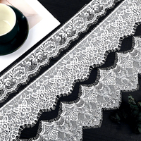 Bande de dentelle blanche en maille élastique sans couture pour accessoires de lingerie/vêtements Lolita en stock