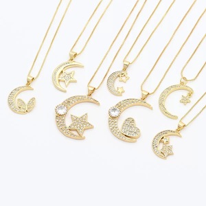 BD-B9061 Collier religieux délicat avec pendentifs <span class=keywords><strong>Vierge</strong></span> Marie, Cœur, Lune, Football, <span class=keywords><strong>Zodiaque</strong></span>, plaqué or 18 carats, Tendance - Product Image 4
