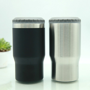 Gobelet de bouteille de bière en acier inoxydable 14oz à usage multiple avec 2 couvercles en option - Product Image 4