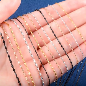 Collier délicat pour femme, chaîne en acier inoxydable scintillante, accessoires de bijoux pour le cou, ras-de-cou pour dames, cadeau DIY - Product Image 5