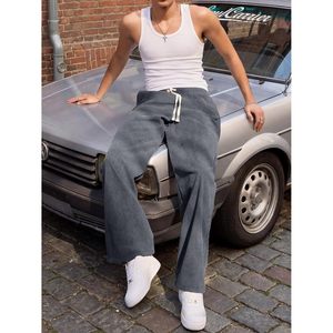<b>Mens</b> <b>Corduroy</b> Pants Wide Leg Loose Fit Elastic Waist Drawstring With Pockets Casual Joggers Sweatpants 100% Cotton Breathable - Product Image 5
