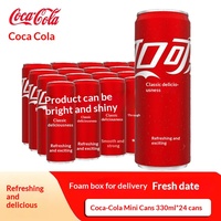 Coca-Cola Moderne en Canette 330ml X24 Canettes Saveur Originale Soda Gazeux