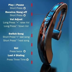 Auriculares Deportivos S109 de Bajo Precio con Indicador LED de Batería, Auricular Inalámbrico de Una Sola Oreja, Estéreo, con Gancho para la Oreja, Micrófono, Llamadas Manos Libres - Product Image 3