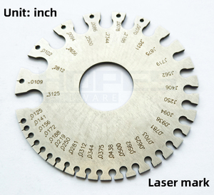 0.007-0.3125 Inch <strong>Wire</strong> Gauge Diameter <strong>Measuring</strong> <strong>Tools</strong> Stainless Steel Thickness Measurer Tester Ruler - Product Image 3