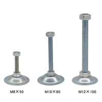 #7247 économie 50L base M12 * 100 zingué pieds de nivellement réglables pour profil en aluminium à fente en t/machine/cadre