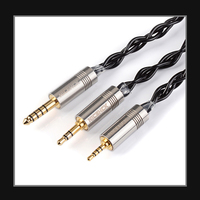 NICEHCK Black Cat 4.4 MMCX 0.78mm QDC 2Pin alliage de zinc cuivre imbibé d'huile fil de mise à niveau câble d'écouteur pour TANGZU FUDU IEM