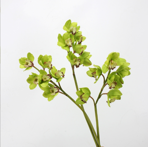Flores Artificiales Coloridas, Orquídeas Cymbidium de Tallo Largo, Orquídeas de Tacto Real para Decoración del Hogar - Product Image 3