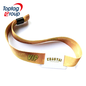 Pulsera tejida personalizada RFID, pulsera de marca para festivales con interfaz de comunicación NFC, frecuencia de 13,56 MHz - Product Image 4