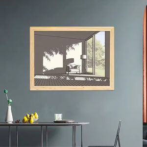 Marcos de Fotos Personalizados con Luz LED, Estilo Europeo, Paisaje, Arte USB, Iluminación, Pintura 3D, Marco de Madera - Product Image 6
