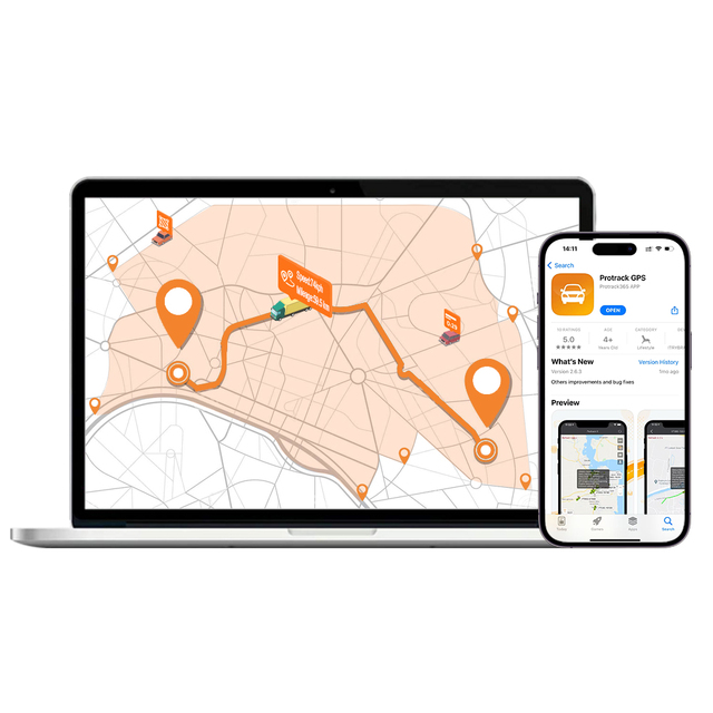 PROTRACK365 Real-time Fleet Management GPS Vehicle Tracker System Free Web and APP Software for Navigation & Tracking