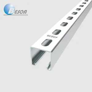 BESCA Hot Selling Steel Strut Channel Silver Galvanized Steel Channel Building Frame Supplier