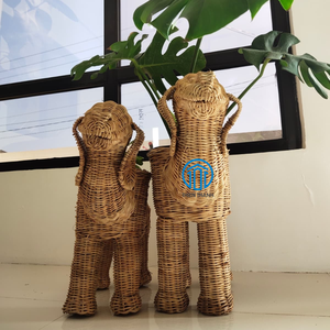Nueva Maceta de Mimbre con Forma de Perro 2024, Maceta Tejida a Mano para Decoración de Jardín y Hogar - Product Image 2