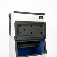 Machine à glaçons carrés automatique en acier inoxydable de type split avec écran tactile LCD, sur pied, à base d'eau