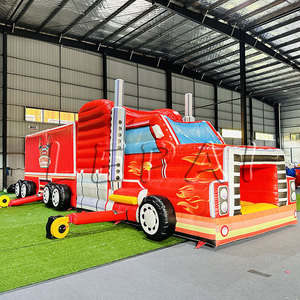 Parcours d'obstacles gonflable géant sur le thème du camion Offre Spéciale Lepai et du guerrier Ninja pour les fêtes en plein air des enfants - Product Image 3