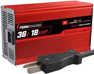 LNLEE <span class=keywords><strong>Chargeur</strong></span> de batterie FORM 18 AMP personnalisé pour les voiturettes Club Car EZGO & <span class=keywords><strong>Yamaha</strong></span> 36 Volt avec prise Crowfoot pour usage industriel - Product Image 1