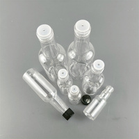 Bouteille en plastique PET de 30 ml, 50 ml, 60 ml, 100 ml, 150 ml, 24 mm, bouteille de jus jetable, bouteille ronde en PET, bouteille transparente personnalisée