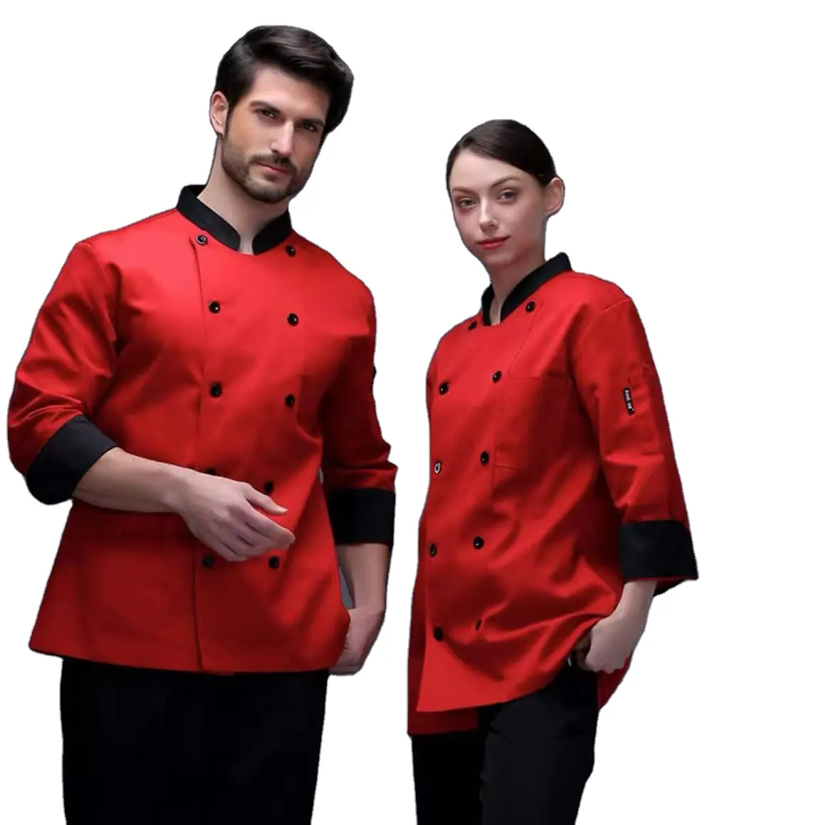 Professionele Chef-Kok Werkkleding Heren Lange Mouwen Wit Uniform Kan Borduren Logo Bakken Restaurant Hotel Werkkleding Vrouw