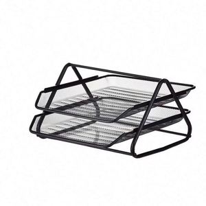 Metal Desktop <b>Document</b> Paper File Organizer Office Rack <b>Holder</b> with Stand File Trays - Product Image 1