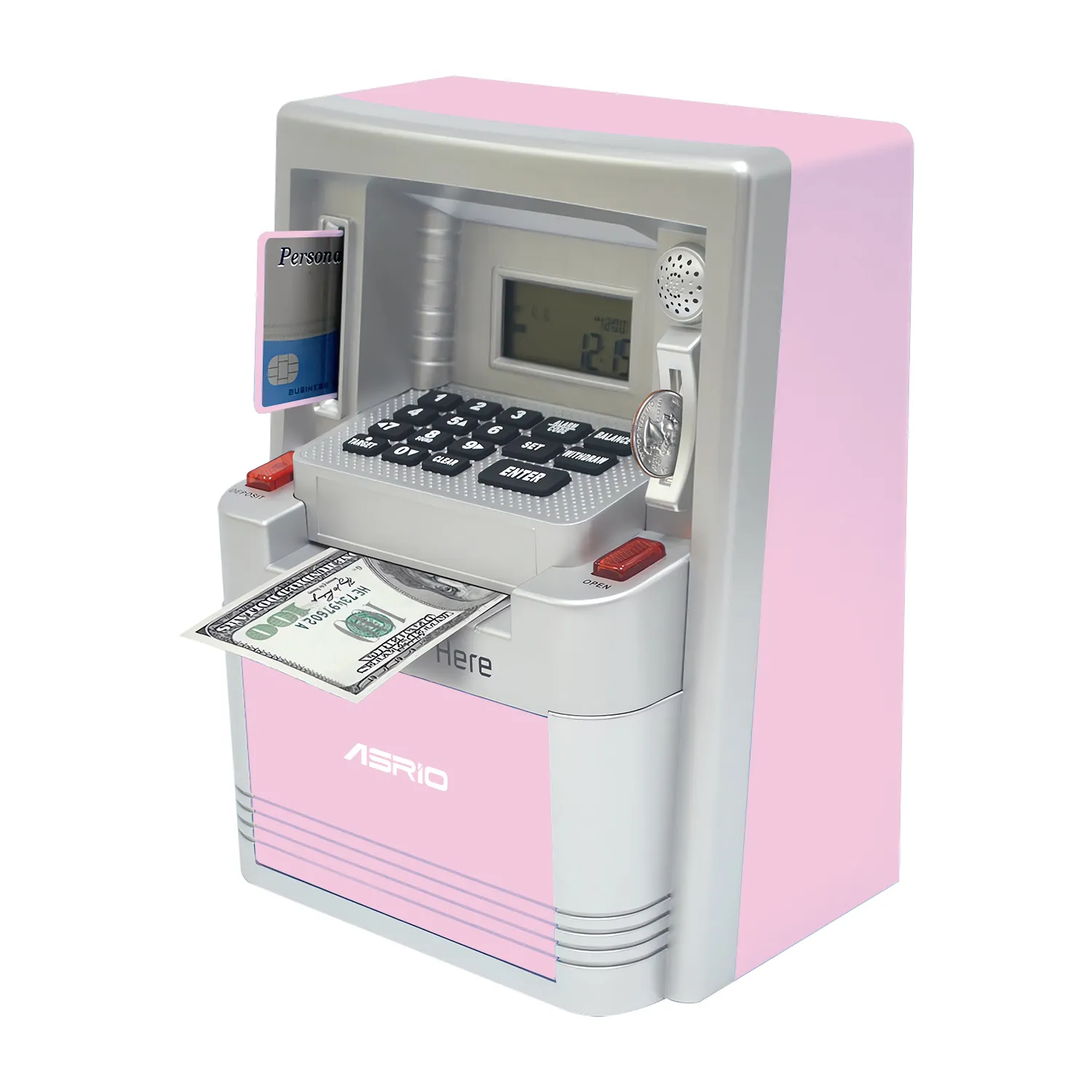 Tirelire électronique ATM avec mot de passe, peut faire défiler automatiquement le papier pour économiser de l'argent, cadeau pour enfants, tirelire avec carte de crédit