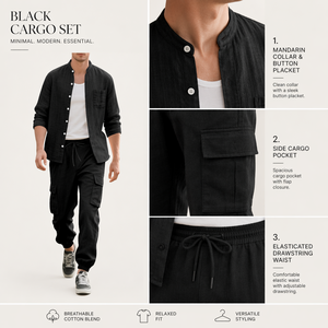 Ensemble de vêtements décontractés <span class=keywords><strong>pour</strong></span> hommes, chemise en coton et lin à manches longues, boutonnée, avec poches, <span class=keywords><strong>tenue</strong></span> de plage - Product Image 3