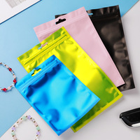 Papel de aluminio transparente Multicolor de un lado, Mylar, resellable, ZipLock, bolsas planas para productos de belleza