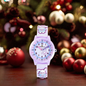 高品質漫画キッズ高級3BAR耐水プラスチック製腕時計バックル留め金クリスマスギフトクォーツ動きポインターダイヤル - Product Image 1