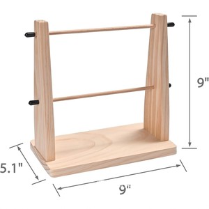 Soporte desmontable para bobinas de hilo de madera maciza, soporte giratorio para bobinas de hilo, bola de hilo, herramienta de tejer y crochet DIY. - Product Image 4