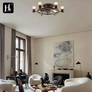 Ventilateur de plafond avec lumière CE, élégant, noir, installation encastrée, 19 pouces, petit ventilateur de plafond avec lumière - Product Image 6