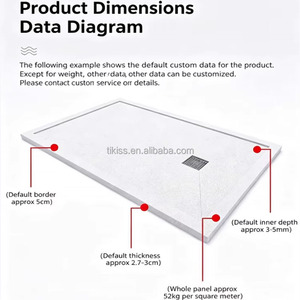 Drenaje Lineal Personalizado de Diseño Moderno, Drenaje Central, Fácil Instalación, Plato de Ducha para Baño y Hotel, Superficie Sólida, Piatti <span class=keywords><strong>Doccia</strong></span> - Product Image 6