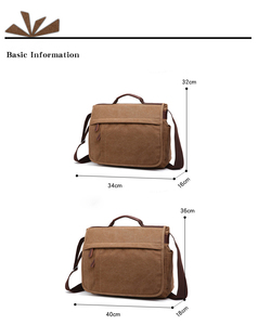 Sac à bandoulière vintage en toile pour homme, sacoche d'affaires pour ordinateur, grande capacité, convient aux ordinateurs portables de 15,6 pouces - Product Image 6