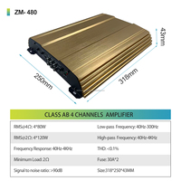 AB Sınıfı 4 Kanallı Amfi Araç Ses Sistemi 2 4 Ohm Stabil Tam Aralıklı Yüksek Güç 500 Watt Kore Malı MOSFET Kartı