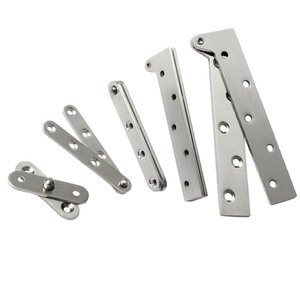 Charnière de porte de meuble en acier inoxydable épaissi en forme de sept, charnière invisible rotative pour armoire, vente en gros - Product Image 1