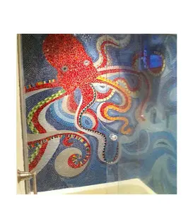 バスルームとトイレ用の海色のタコタイルbacksplashタイル石タイル壁スラブバスルーム装飾用