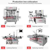 Ligne de production automatique droite, machine de remplissage de lotion cosmétique, machine de remplissage de bouteilles de crème liquide, équipement de capsulage