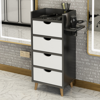 Meuble de Salon Moderne en Bois pour Barbier, Chariot de Rangement Durable à 4 Roues pour Salle de Bain, Maison, Bureau, Utilisation Extérieure - Offre Spéciale Grossiste