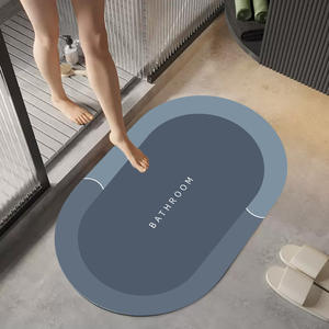 Lembut nyaman tahan cetakan penyerap Super antiselip desainer bak mandi lantai kaki bumi tikar kamar mandi tikar Shower - Product Image 3