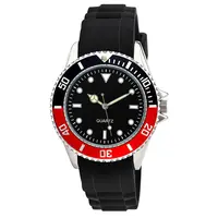 Groothandel Sport Silicone Rubber Strap Black Waterdichte Hand Horloges Voor Mannen