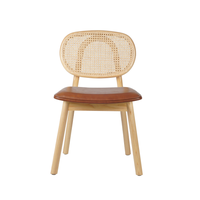 Chaises en bois massif en gros pour café, chaise de salle à manger, chaise de restaurant en bois rembourrée