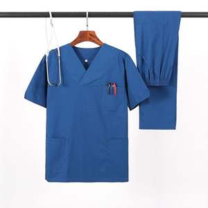 Cuidado DE LA SALUD Stretch Soft Stretch Pocket Scrub Elástico Cordón Antiarrugas Hospital Personal Enfermeras Doctor Scrub uniforme médico - Product Image 5