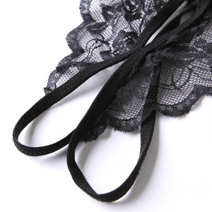 Lingerie sexy, culotte trois points, string, sous-vêtements érotiques pour femmes, entrejambe ouvert, design sans retraitement, dentelle en tulle, modèle A004 standard - Product Image 4