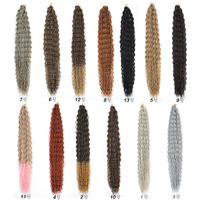 Cheveux synthétiques pour tresses, vague d'eau, vague profonde, torsadé, crochet, 30 pouces, extension de cheveux synthétique vague d'eau pour femmes