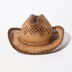 Spring and Summer New Western Cowboy <b>Hat</b> Cross Border Knight <b>Hat</b> Sunshade Retro Style <b>Straw</b> <b>Hat</b> - Product Image 1