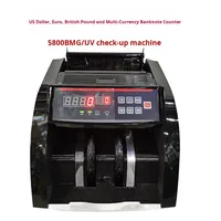Compteur de billets en dollars américains avec affichage anglais capable de compter 5800 devises dont l'euro Ringgit malaisien Dollar de Hong Kong