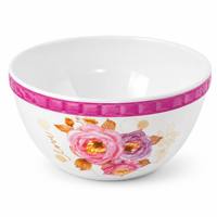 Vaisselle en mélamine Rose pour mariage, ensemble de vaisselle florale romantique assiettes et bols, qualité alimentaire incassable, vente en gros, export en vrac